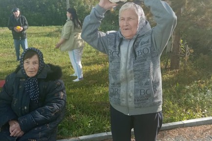 Дом престарелых Новосибирск. Частный пансионат для пожилых людей в Новосибирске: Играем с мячом в нашем пансионате для пожилых в Новосибирске